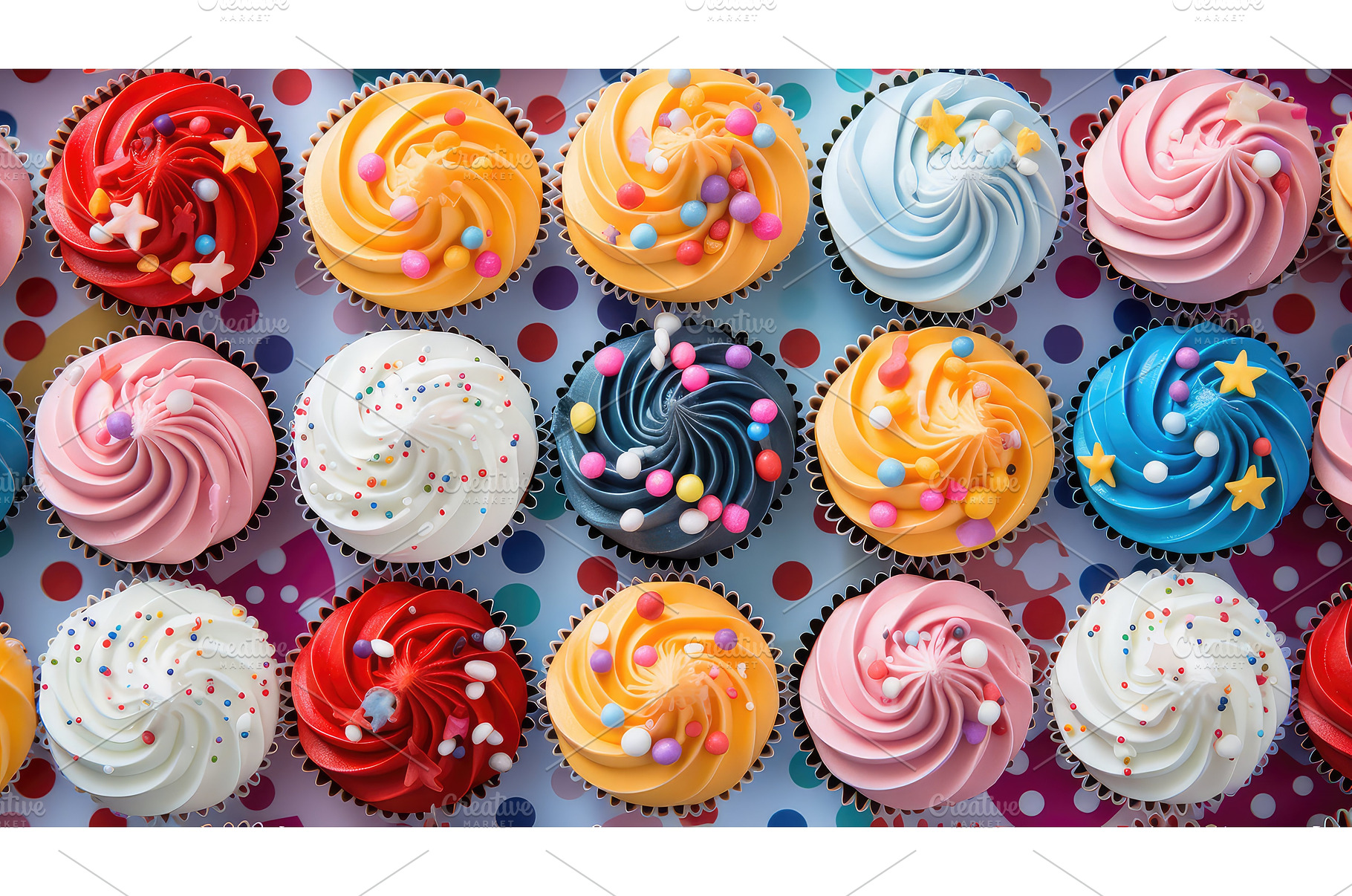 dessert decorated cupcake food ai, a Background Photo by pikepicture