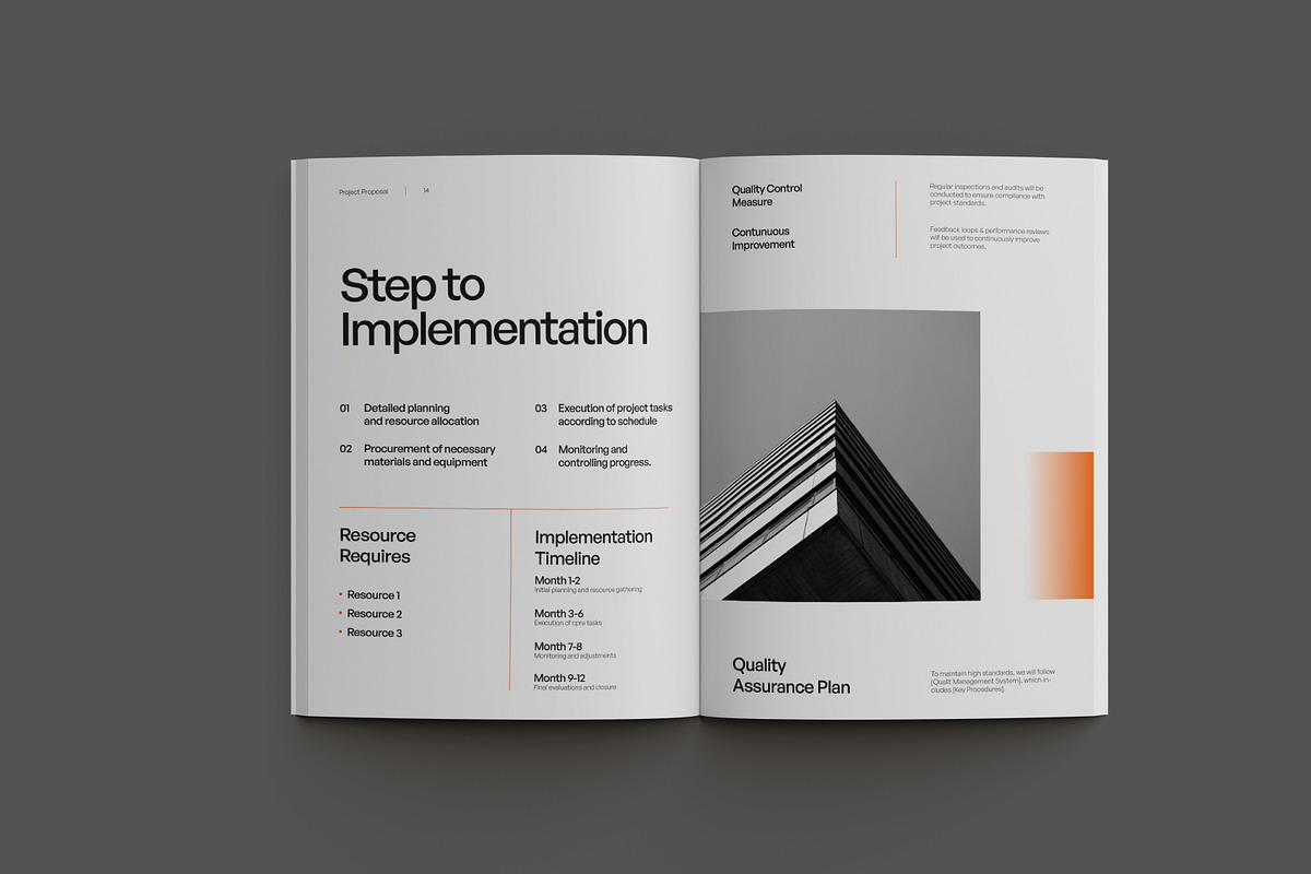 Modern Minimal Business Proposal, a Brochure Template by Neermana (Photo 9 of 12)