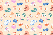 Cute baby items set + backgounds, an Object Illustration by PaperTrident (Thumbnail 5 of 6)
