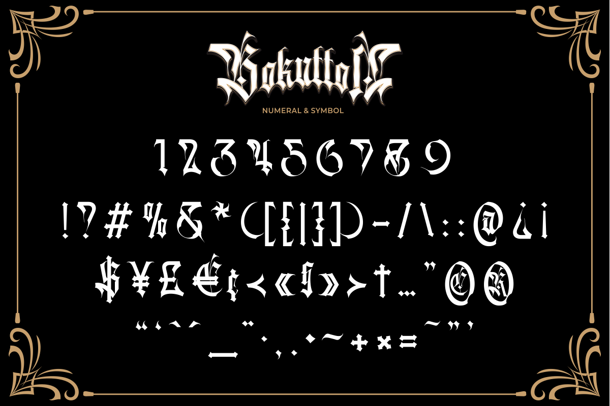 DB Bokutton Blackletter Typeface, a Blackletter Font by Sitintahitam (Photo 6 of 8)