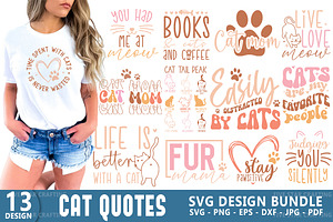 Cat Quote SVG Design Bundle