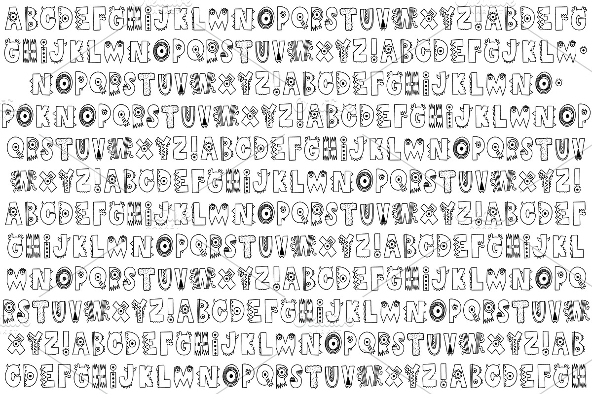 Monster | Hand Drawn Font preview 3