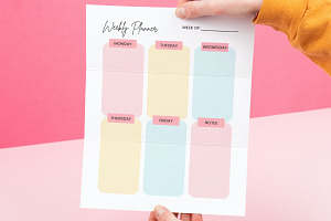 Five Day Weekly Planner Printable