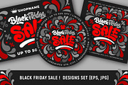 Black Friday Sale Lettering Set, a Seasonal Illustration by Vector beauty (Thumbnail 1 of 5)