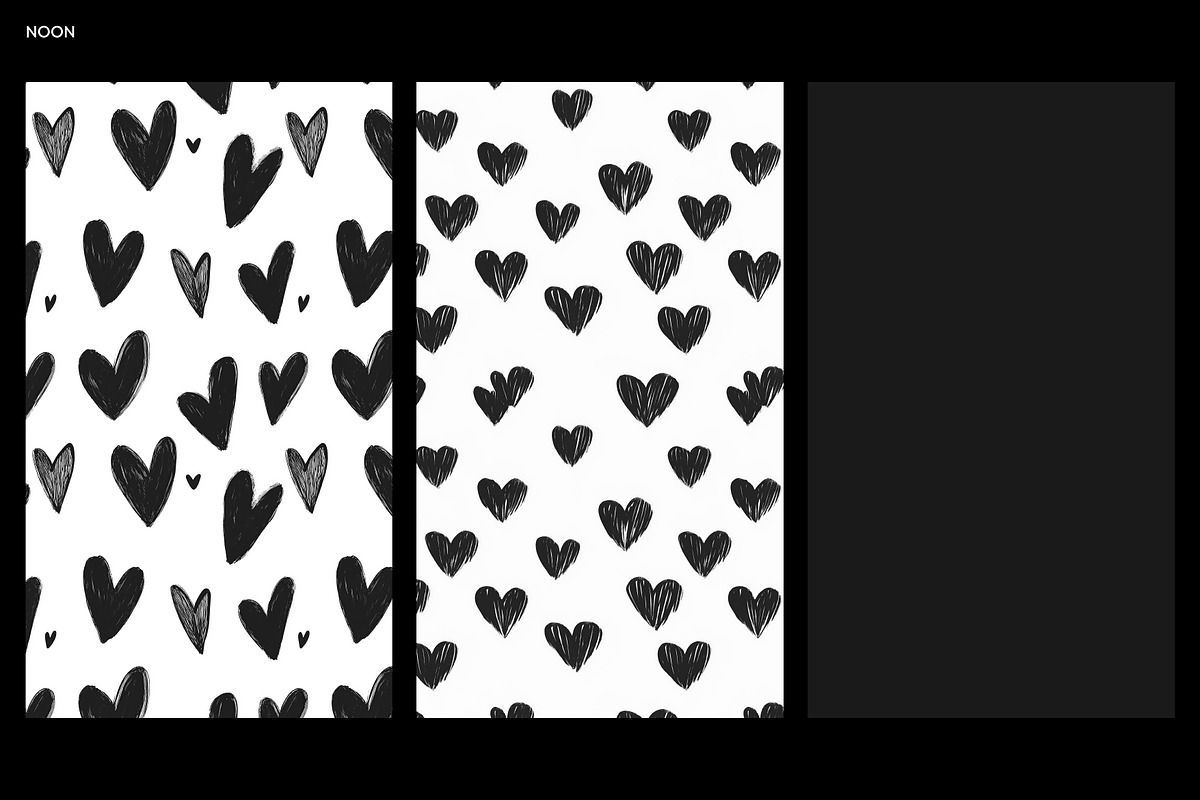 Black Hearts Pattern – Bold, Playful, a Pattern Graphic by Oday Noon (Photo 4 of 6)