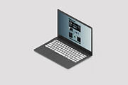 Isometric Devices Pack, an iPhone Mockup by IsometricWorld (Thumbnail 5 of 9)
