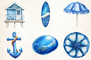 Blue Coastal Clipart, an Illustration by Rose Art (Thumbnail 4 of 4)