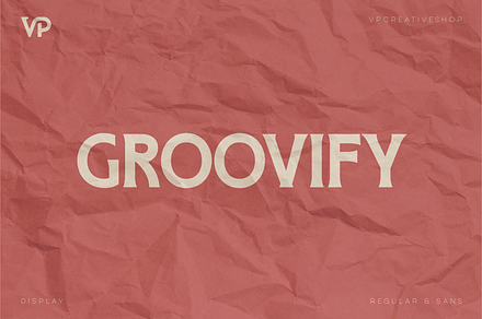 Groovify - retro display typeface, a Sans Serif Font by VP Fonts