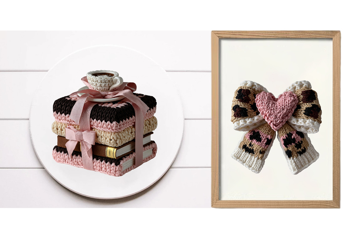 Valentine PNG Bundle Faux Yarn, an Illustration by Designworld (Photo 3 of 6)