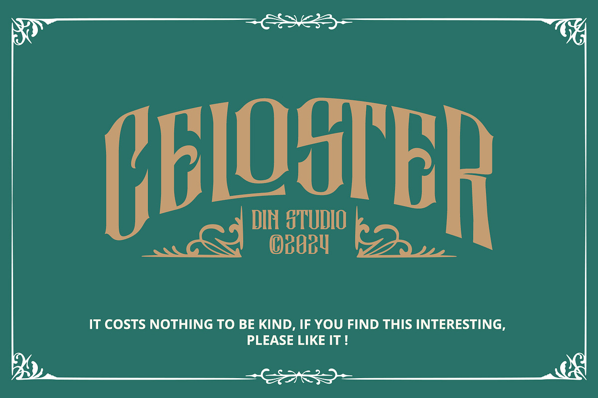 Celoster, a Symbol Font by Vintage Division (Photo 15 of 15)