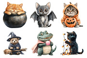 Halloween Funny Animals Clipart, an Illustration by Daily.Designs (Thumbnail 2 of 5)