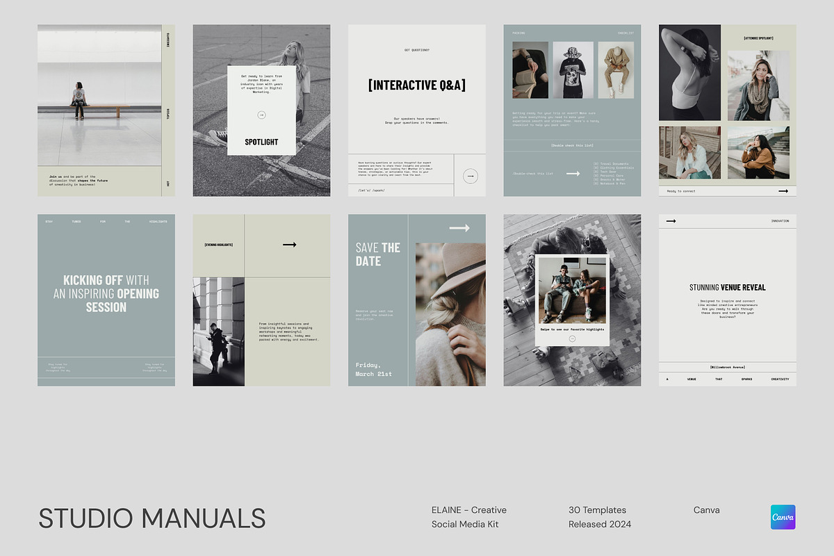 ELAINE – Creative Social Media Kit, a Social Media Template by Studio Manuals (Photo 4 of 8)