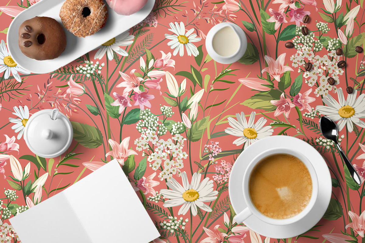 Floral Pattern, a Background Graphic by Yulia Ogneva (Photo 4 of 7)