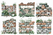 Brick Wall Borders Clipart, an Illustration by Libby Wishes (Thumbnail 2 of 5)