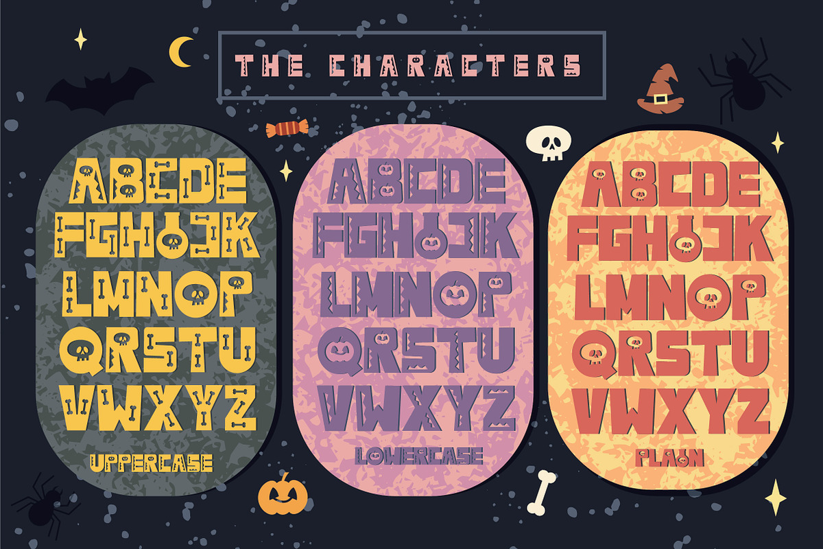 Skull And Pumpkin, a Font by caocastudio (Photo 3 of 4)