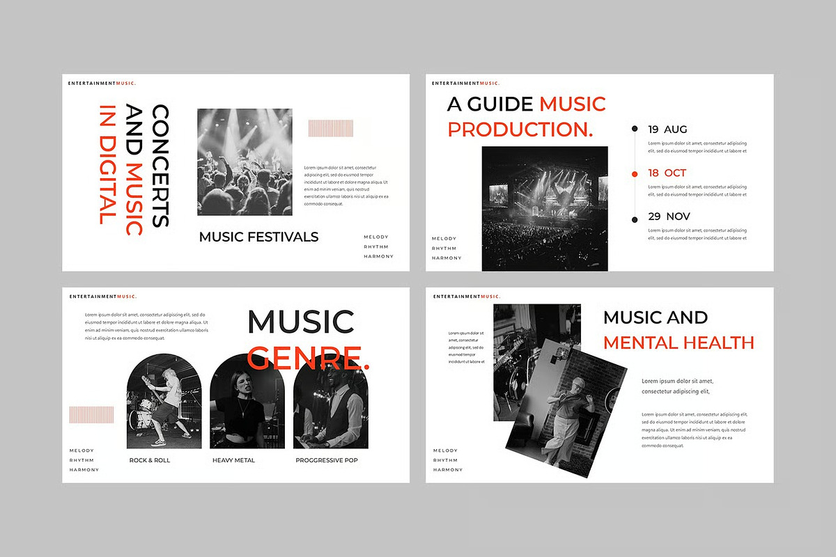 Music Entertainment GSlides, PPoint, a Presentation Template by Fit-tee (Photo 2 of 4)