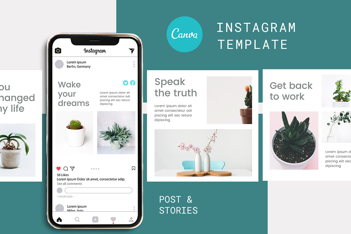Canva Instagram Template Plant, a Social Media Template by Lythcreative (Photo 2 of 6)