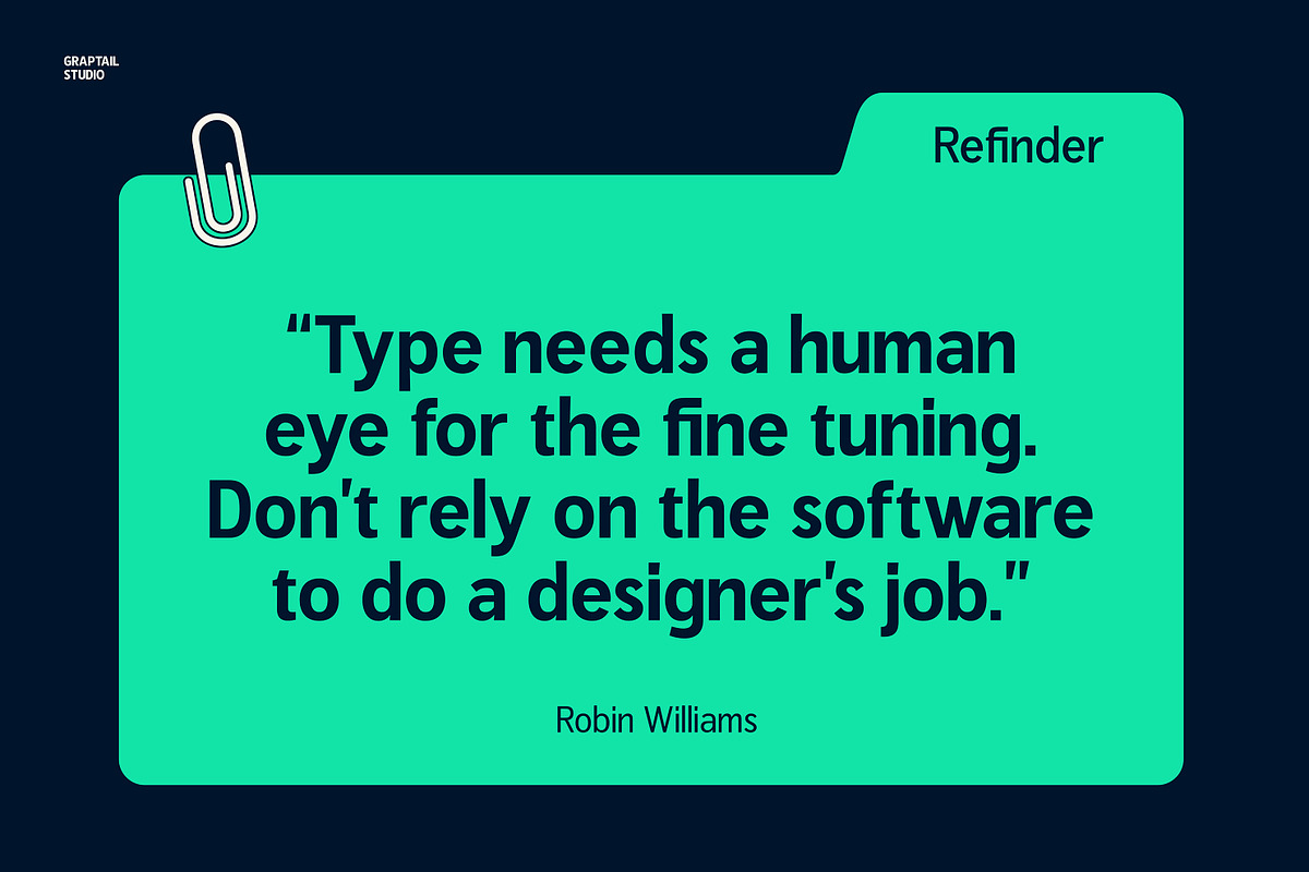 Refinder, a Sans Serif Font by Graptail (Photo 8 of 14)