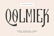 Qolmiek Serif Display Font, a Serif Font by Maulana Creative (Thumbnail 1 of 7)