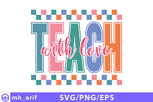 Teach with love typography design, an Object Graphic by mh_arif
