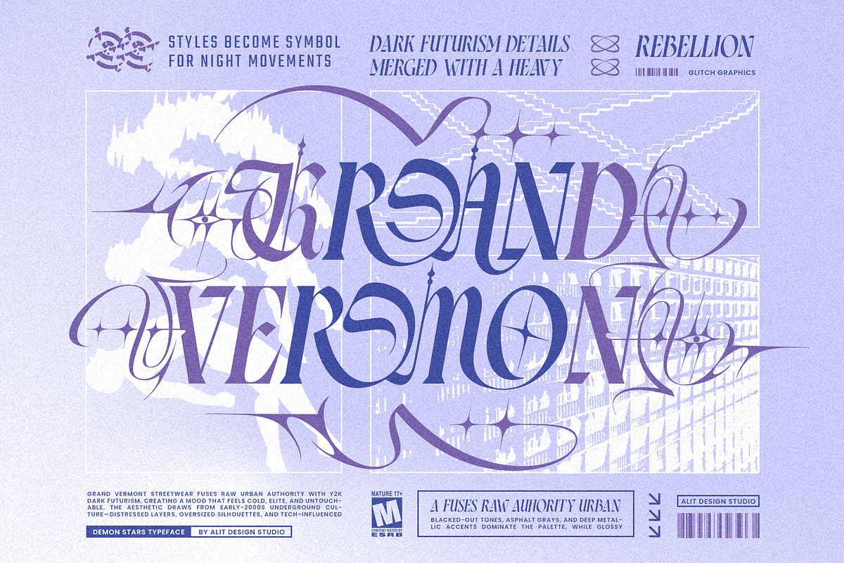 Demon Stars Typeface, a Blackletter Font by alit design (Photo 18 of 20)