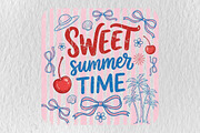 Cute Cherry Bow Summer Sublimation, a Seasonal Illustration by DreamPrint404 (Thumbnail 1 of 6)
