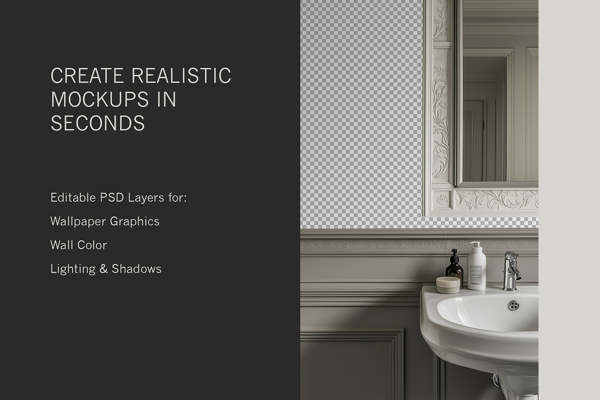 Paris Home | Bath No. 3 Mockup, a Household Mockup by Blixa 6 Studios (Photo 3 of 7)