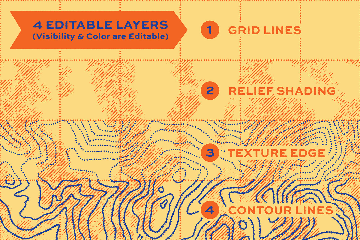 Topographic Map Pattern (Vector)