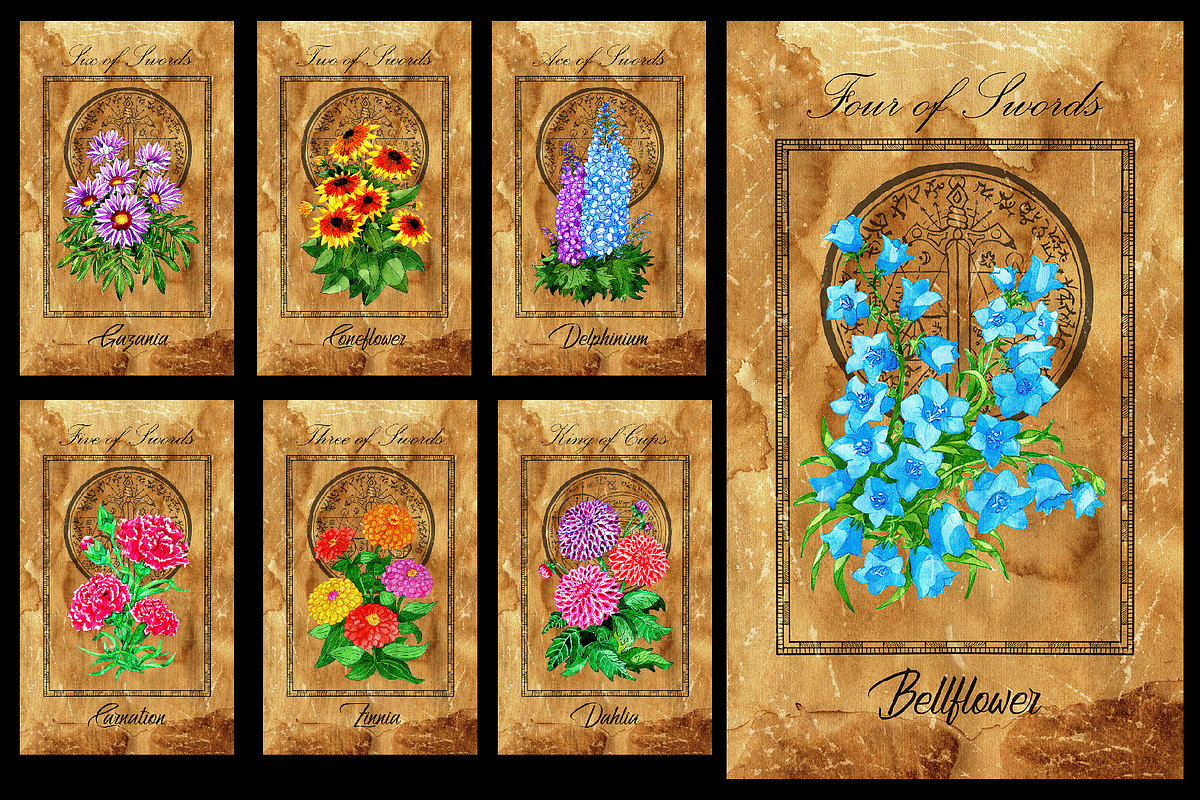 Enchanted flowers tarot deck, a Decorative Illustration by Samiramay (Photo 10 of 12)