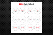 Calendar 2020 Round Style, a Stationery Template by WORAKAMON Design Studio (Thumbnail 4 of 4)