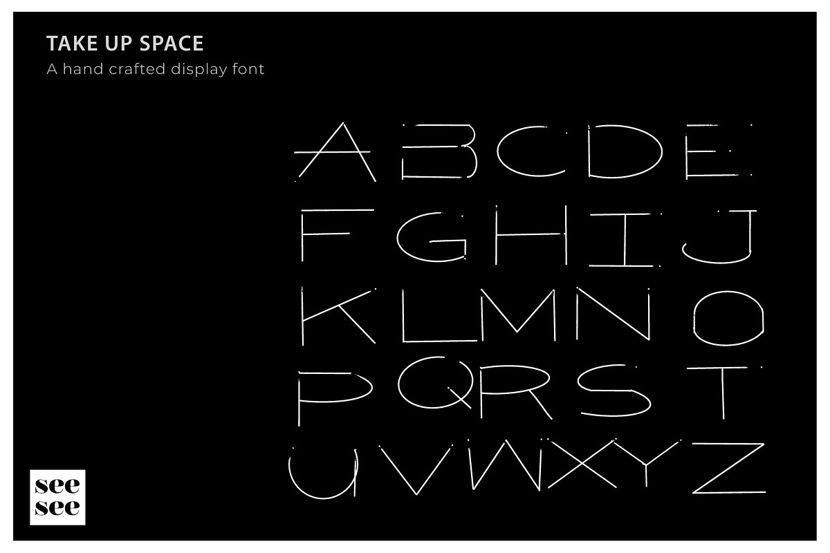 Take Up Space Hand Drawn  Font, a Font by CC CREATIVE CO (Photo 3 of 4)