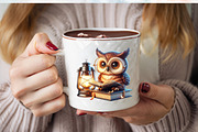Watercolor Autumn Owl Clipart Bundle, an Illustration by SVGArt (Thumbnail 6 of 8)
