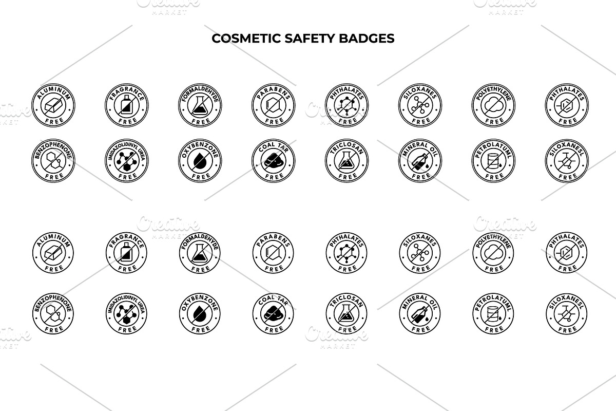 Cosmetic Safety Icons, a Solid Icon by e-artdesign (Photo 2 of 3)