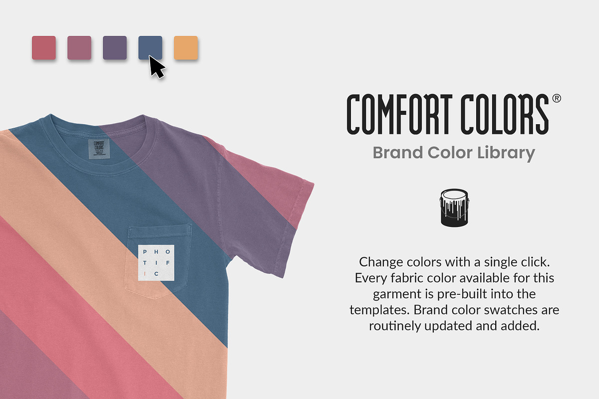 Comfort Colors 6030 Mockups, a Shirt Mockup by Photific (Photo 3 of 5)