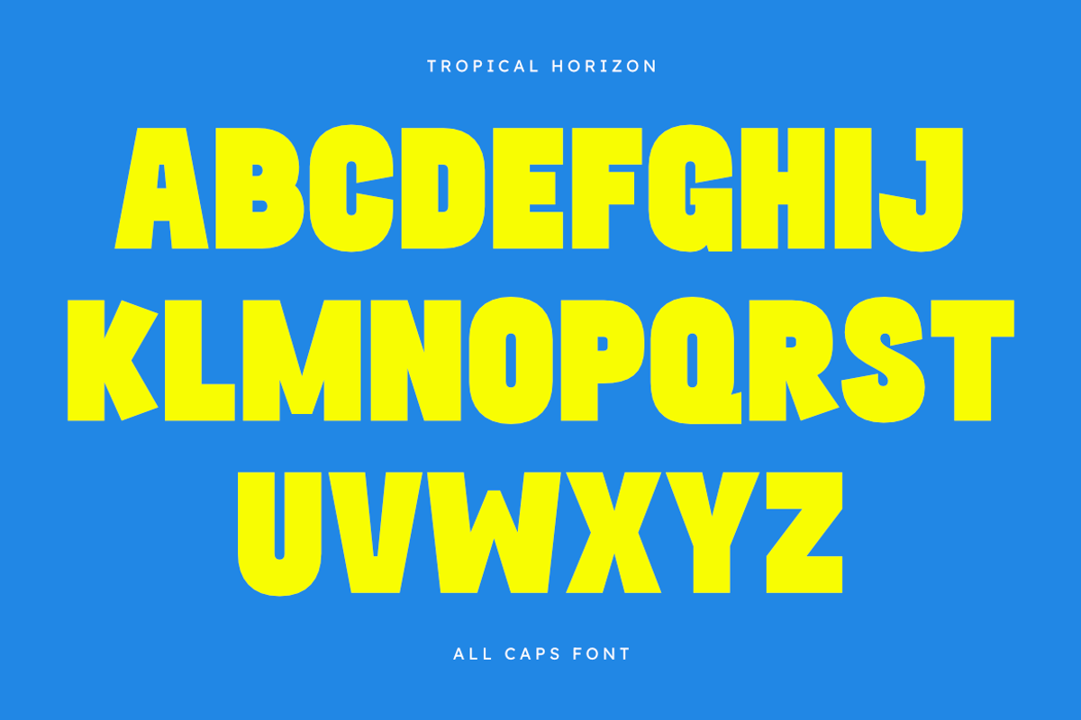Tropical Horizon - Bold Sans Display, a Sans Serif Font by Masyafi Studio (Photo 8 of 8)
