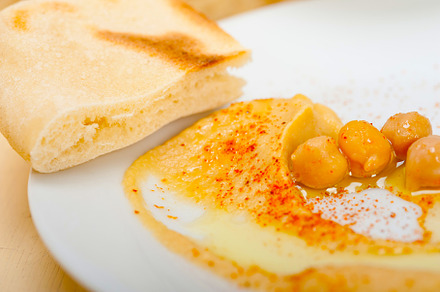 Hummus with pita bread, a Food & Drink Photo by keko64