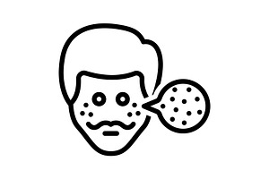 Spots smear black icon, an Outline Icon by Creative priyanka