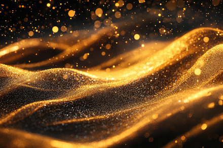 Golden Glitter Waves Sparkling Dust, a Background Photo by Pixeness