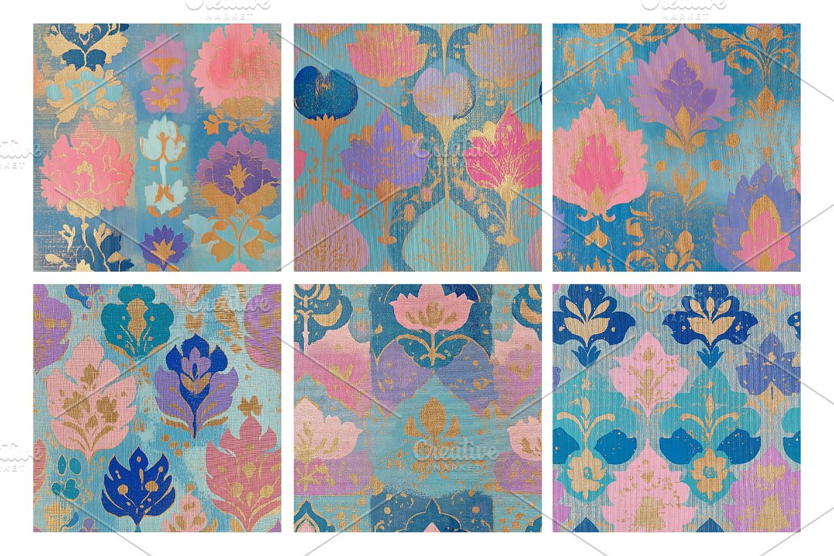 Vintage Bloom – Seamless Pattern Set, a Pattern Graphic by LoveDesignShop (Photo 2 of 8)