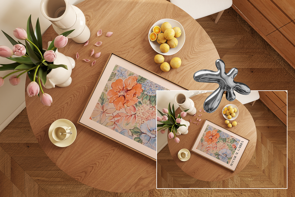 FLOWER POWER | Cottage Frame Mockups, a Poster Template by SoleilHomeMockups (Photo 9 of 10)