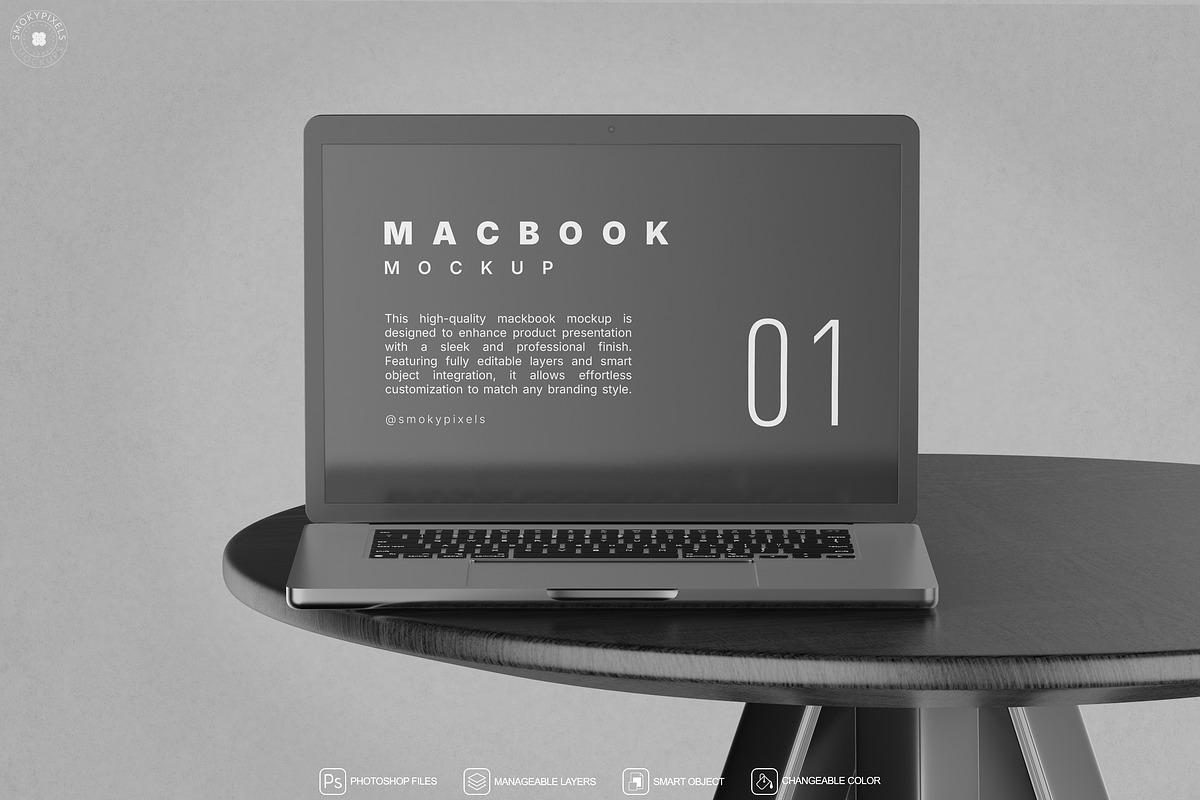 MacBook Mockups Set, a Mac Mockup by SmokyPixels (Photo 4 of 6)