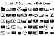 Smart TV Multimedia Hub Icons, a Graphic by hafijul (Thumbnail 1 of 15)