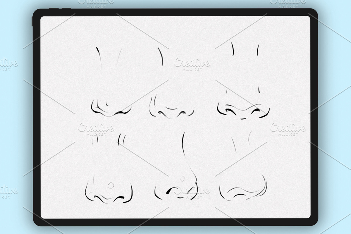 Procreate Nose Brushes Stamps, a Brush Add-On by Procreate Market (Photo 4 of 5)