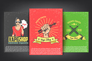 Vintage Emblem Pack  for Vape Shop, a Person Illustration by Vector Market (Thumbnail 6 of 7)