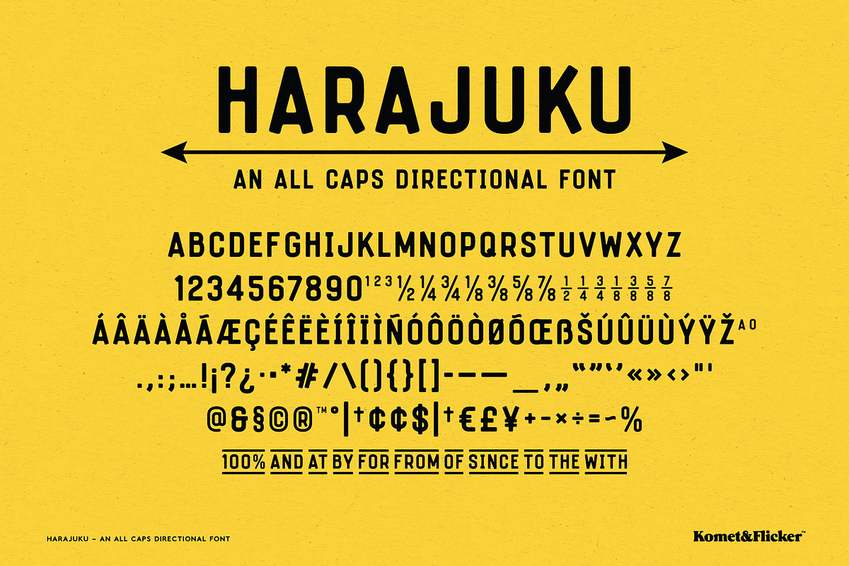 Harajuku - A Directional Font, a Sans Serif Font by Komet & Flicker (Photo 14 of 14)