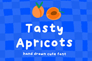 Tasty Apricots - handdrawn cute font, a Handwritten Font by Ashiya Pixel (Thumbnail 1 of 12)