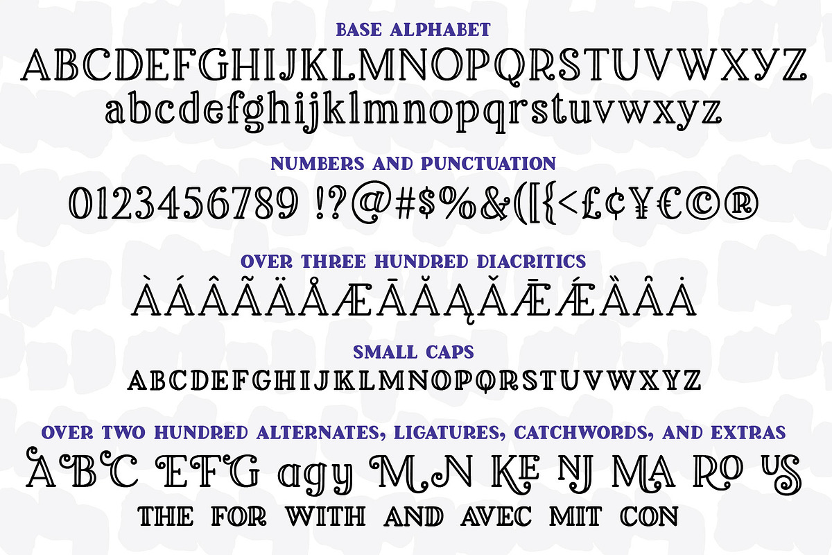Breakfast Pastry: a decorative font! preview 4