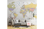 Vector World Map - Large&Detailed, an Illustration by PorcuPen Works (Thumbnail 7 of 9)