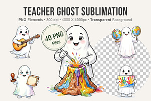 Teacher Ghost Sublimation, an Illustration by Artnoy