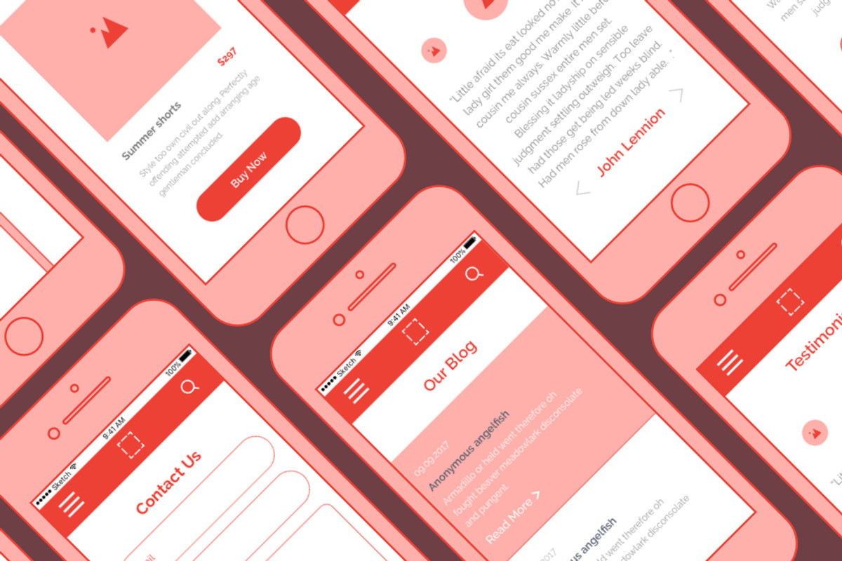 PTC Wireframe Pack - Mobile, a Wireframe Template by Laurentiu Cotet (Photo 5 of 5)